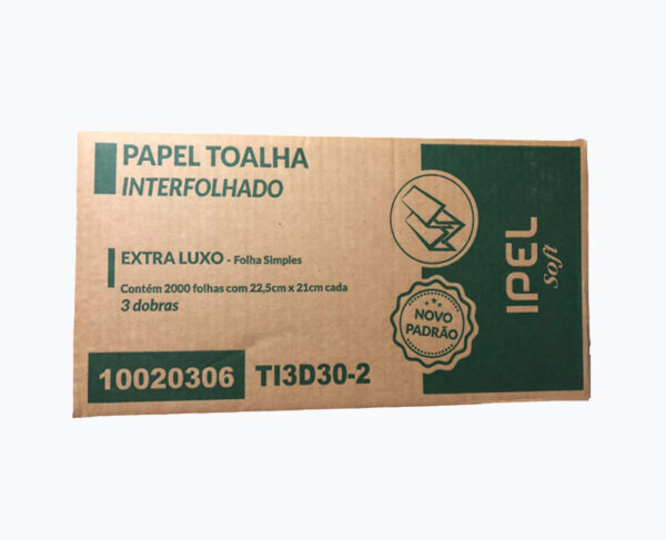 Papel toalha interfolhado Ipel 3D 22,5x21 2000 folhas