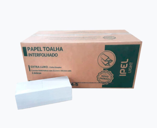 Papel toalha interfolhado Ipel light 22,5x21 2000 folhas