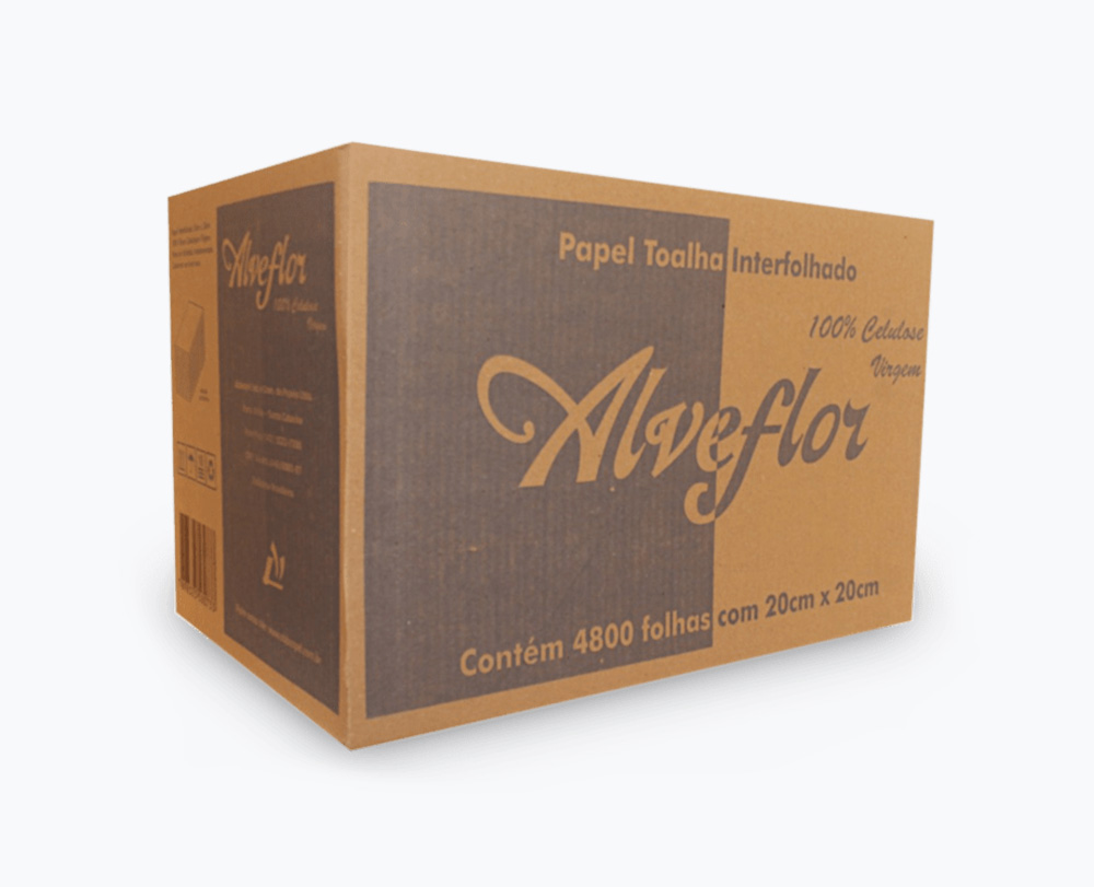 Alveflor Papel Toalha Interfolhado 20x20cm - ProAliance Distribuidora