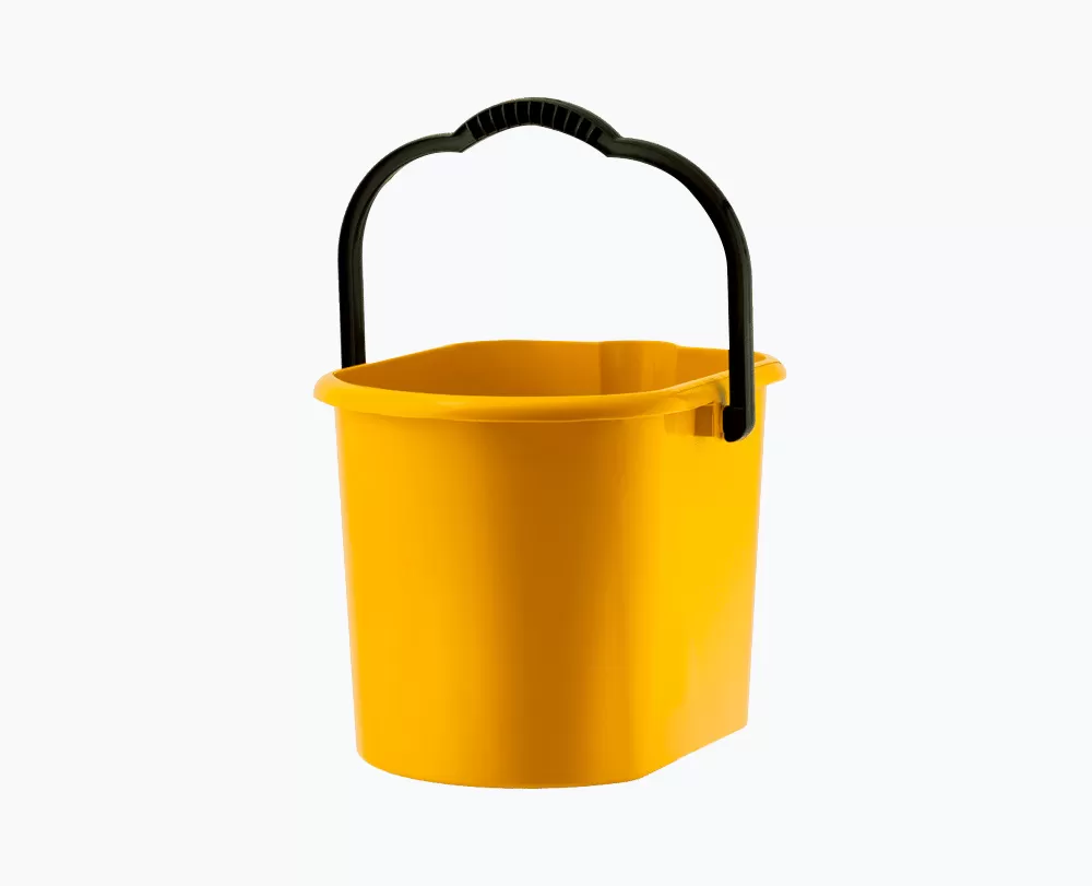 Balde amarelo com alça preta Nycol