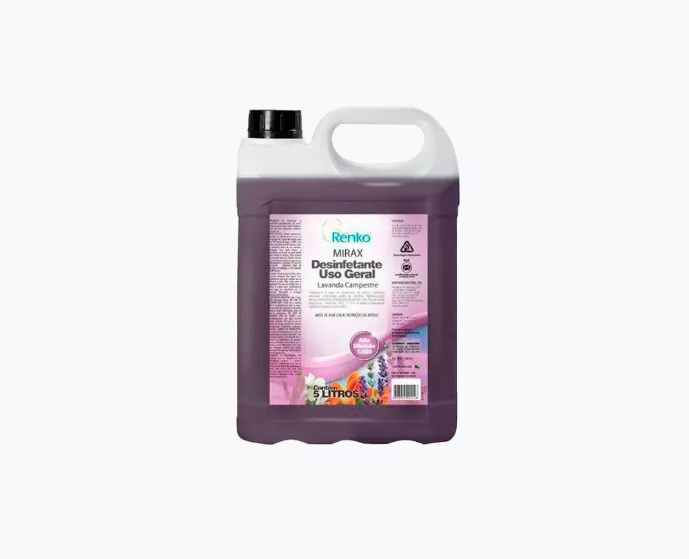 Desinfetante Mirax alta diluição 1X200 lavanda campestre 5L