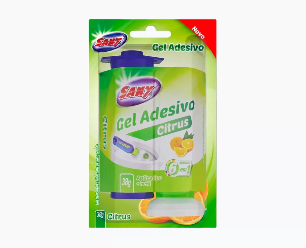 Gel adesivo Sanymix citrus 6 aplicações 38g 12 unidades