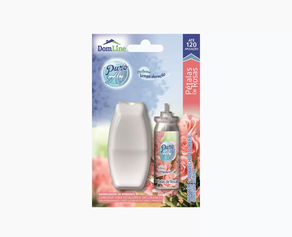 Neutralizador Puro Ar 12ml Pétalas de rosa refil + aplicador