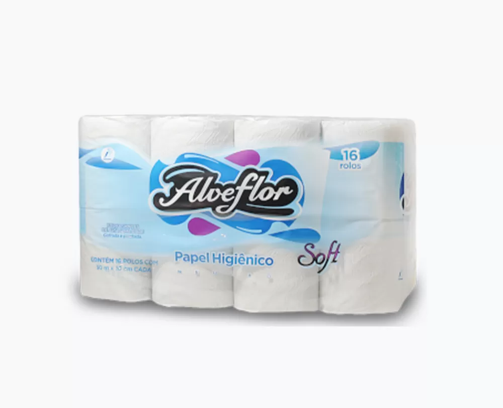 Papel higiênico Alveflor soft 30m 16X4