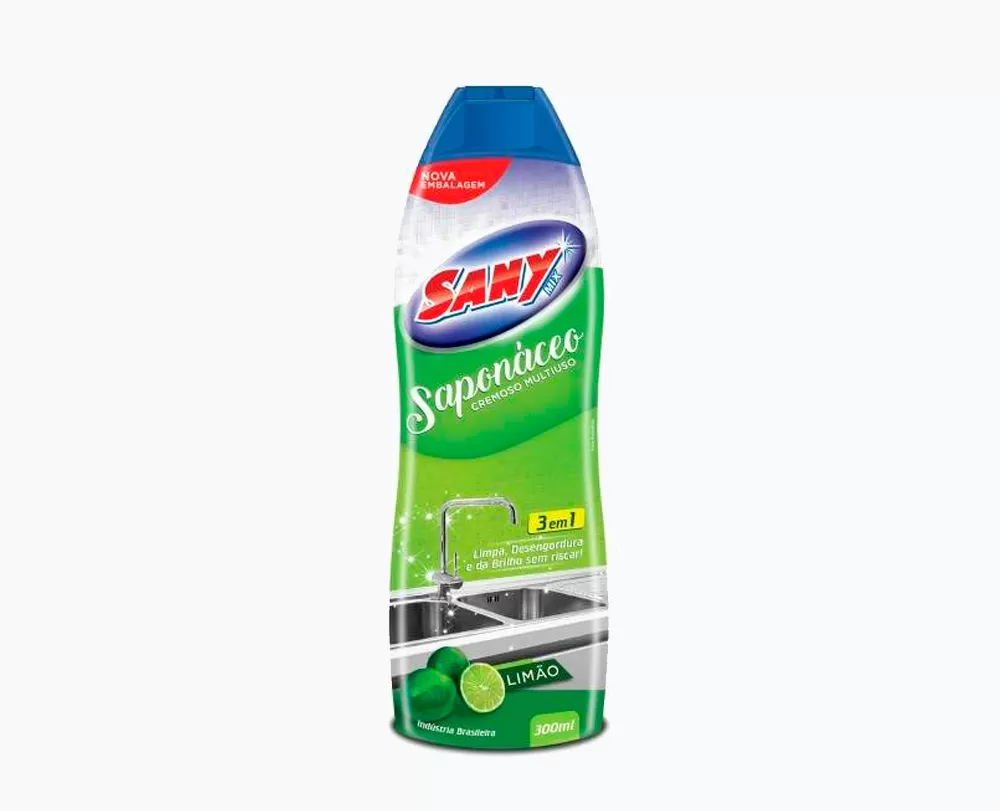 Saponáceo cremoso Sanymix limão 300g